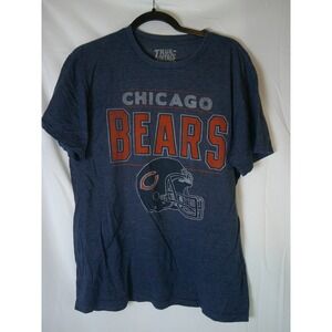 True Vintage Chicago Bears NFL Football Helmet Graphic T Shirt Mens‎ Large Blue